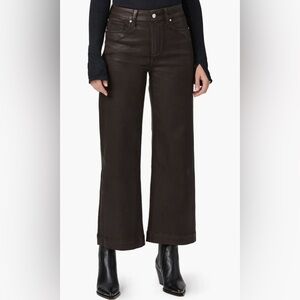 PAIGE ANESSA Coated Wide-Leg Ankle Jeans